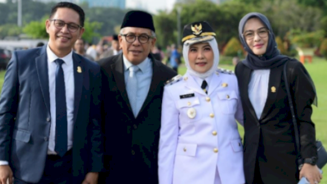 Ketua Dewan Perwakilan Rakyat Daerah (DPRD) Kota Makassar, Supratman, saat menghadiri langsung prosesi pelantikan kepala daerah di Istana Kepresidenan, Jakarta Pusat, pada Kamis (20/2/2025).