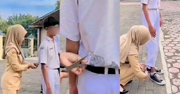 Tak Sesuai Aturan Sekolah, Aksi Guru Gunting Seragam Siswa Tuai Pro Kontra