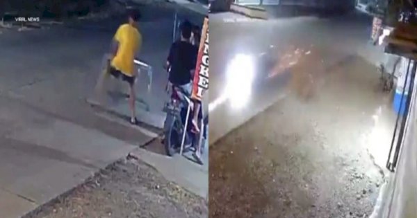 Viral Bocah Iseng Pindahkan Kursi Panjang ke Jalan Raya Hingga Picu Kecelakaan