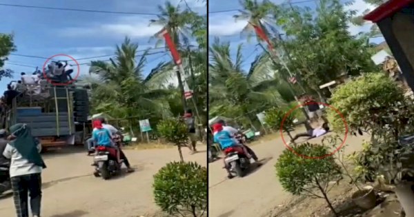 Viral Peserta Karnaval Sound Horeg Jatuh dari Ketinggian Usai Tersangkut Kabel Listrik 