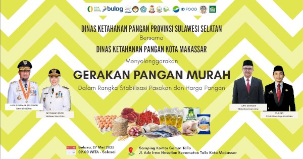 Pemprov Sulsel Gelar Gerakan Pangan Murah di Kecamatan Tallo Makassar Hari Ini