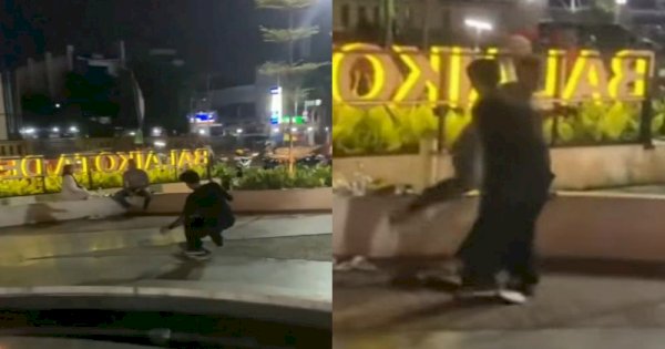 Viral Remaja Ditendang Seorang Pria yang Kesal Usai Kena Papan Skateboard 