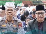Bareng Kapolsek, Camat Rappocini Salat Idul Adha di Lapangan Emmy Saelan