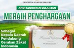 Dorong Budaya Zakat, Gubernur Sulsel Andi Sudirman Raih Baznas Awards 2025