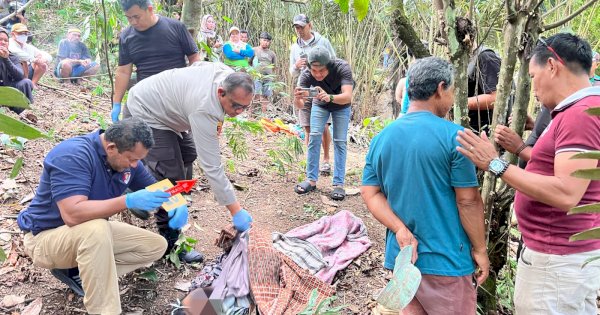 Perempuan Ditemukan Mati Tergantung di Kebun Enrekang, Kelurga Laporkan Suami Korban ke Polisi