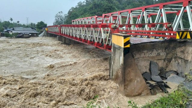 Salah satu wilayah di Sumatera Utara yang dilanda banjir bandang. (Foto: BPBD) 