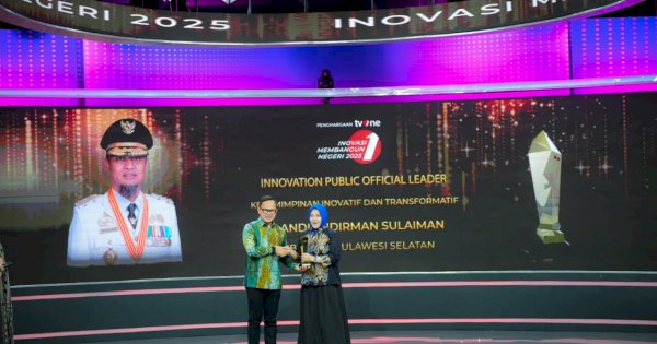 Andi Sudirman Sulaiman Raih Penghargaan Pemimpin Inovatif dan Transformatif, Diterima Wagub Fatmawati