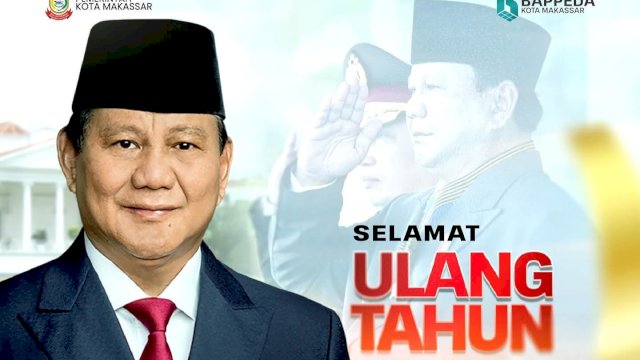 Kepala Bappeda Makassar Ucapkan Selamat Ulang Tahun ke Presiden Prabowo