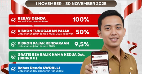 Insentif PKB Sulsel Diperpanjang: Bebas Denda 100% dan Diskon hingga 50%