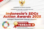 Sulsel Masuk Peringkat Terbaik II SDGs Action Awards Berkat Program Mandiri Benih