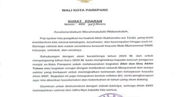 Pemkot Parepare Tutup 2024 dengan Doa dan Zikir