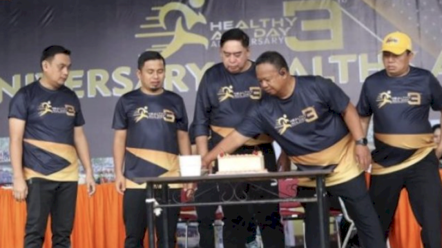 Pj Walikota, Ketua DPRD, dan Tasming Hamid Hadiri 3 Tahun Komunitas Jogging Healthy All Day Parepare