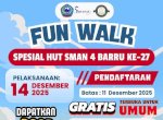 Ayo Meriahkan Fun Walk Spesial HUT SMAN 4 Barru ke-27: Gratis, Seru, dan Banyak Hadiah!