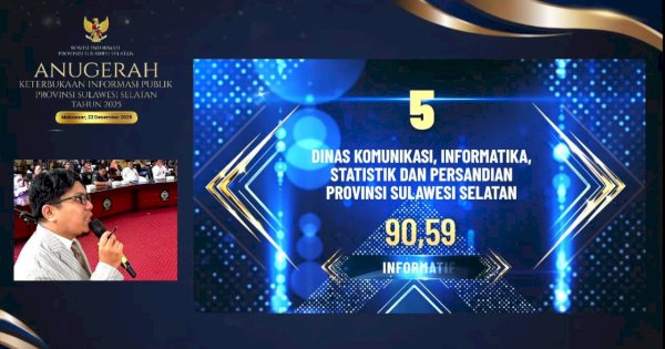 Pemprov Sulsel Dorong Penguatan PPID, Diskominfo SP Raih Predikat Informatif*