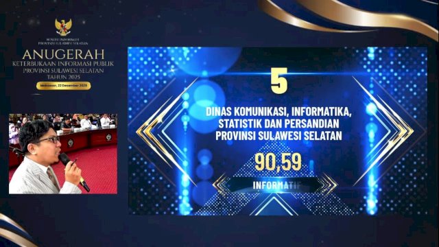 Pemprov Sulsel Dorong Penguatan PPID, Diskominfo SP Raih Predikat Informatif*