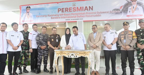 Angkat Ikon Geopark di Bandara Hasanuddin, Gubernur Sulsel: Gerbang Awal Promosi Pariwisata Sulsel