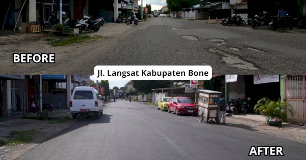 Gubernur Sulsel Resmikan Jalan Andalas, Jalan Bali dan Jalan Langsat di Kabupaten Bone