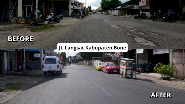 Gubernur Sulsel Resmikan Jalan Andalas, Jalan Bali dan Jalan Langsat di Kabupaten Bone