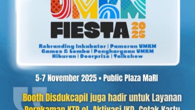 Dukcapil Makassar Siap Berikan Layanan Prima pada Gebyar UMKM Fiesta 2025