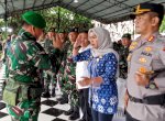 Di Bawah Guyuran Hujan, Bupati Barru Andi Ina Hadiri Langsung Hari Juang Infanteri TNI ke 77 di Makassar