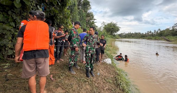 Basarnas Makassar Cari Penambang Pasir Yang Tenggelam di Sungai Lacinde Wajo