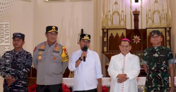 Gubernur, Kapolda, dan Wali Kota Pantau Misa Natal 2025 di Makassar, Pastikan Kondisi Kondusif 