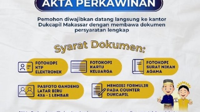 Disdukcapil Makassar Sosialisasikan Prosedur dan Syarat Pengajuan Akta Perkawinan
