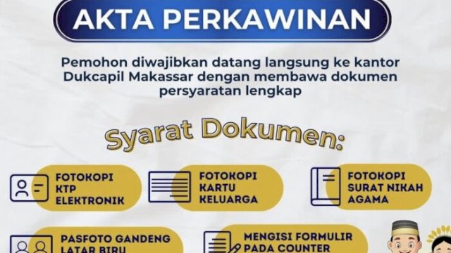 Disdukcapil Makassar Sosialisasikan Prosedur Baru Penerbitan Akta Perkawinan