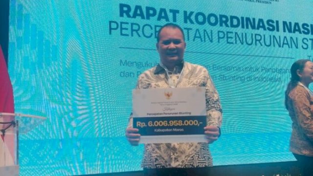 Berhasil Tekan Stunting, Pemkab Maros Terima Dana Insentif Fiskal Rp 6 Miliar Lebih
