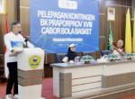 Wakil Bupati Abustan Lepas Kontingen Basket Barru Menuju Praporprov XVIII Sulsel