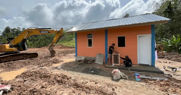 40 Hunian Sementara Mulai Dibangun di Tapanuli Utara