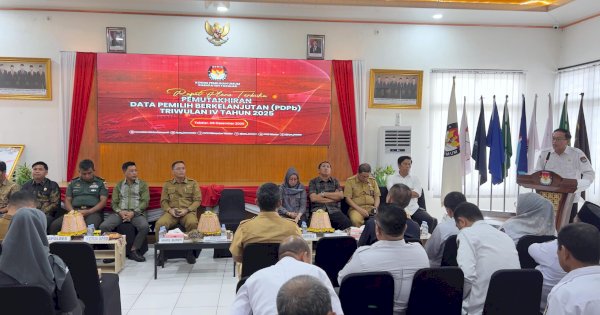 Wabup Takalar Hadiri Pleno Pemutakhiran Data Pemilih Triwulan IV 2025