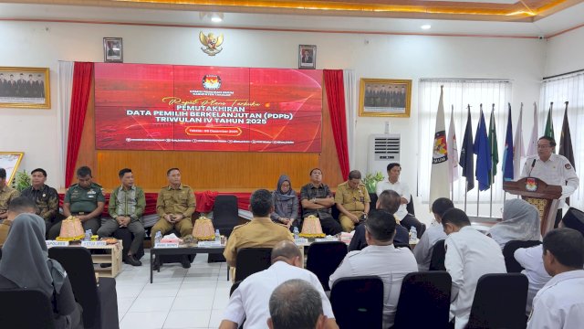 Wabup Takalar Hadiri Pleno Pemutakhiran Data Pemilih Triwulan IV 2025
