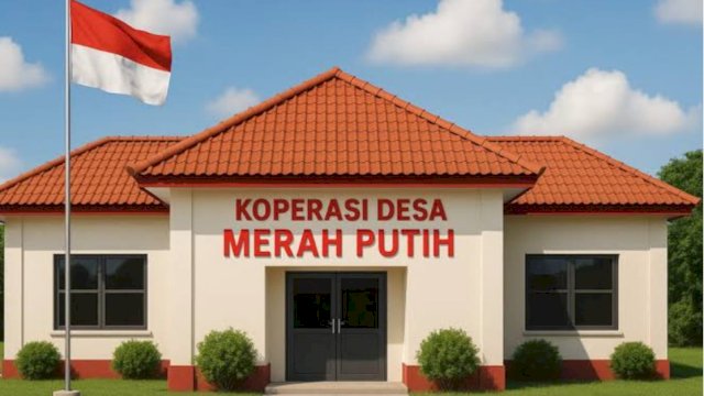 Ilustrasi koperasi merah putih