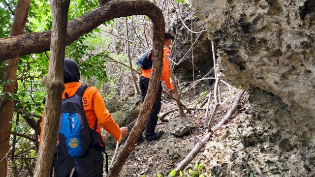 Tim SAR gabungan menyisir wilayah hutan Kebun Alasa, Selayar cari Lansia yang hilang. (foto: Basarnas Makassar) 