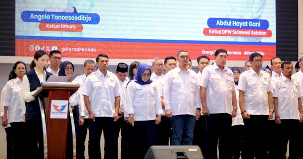 Angela Tanoesoedibjo Lantik Abdul Hayat Gani Jadi Ketua DPW Perindo Sulsel