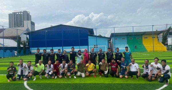 Silaturahmi Lewat Sepak Bola, Pemprov Sulsel-BKN Sulsel Berbagi Skor Imbang