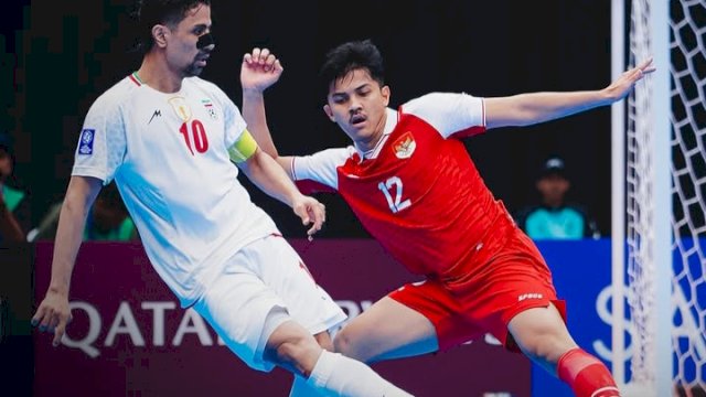 Dokumentasi laga Timnas Futsal Indonesia melawan Iran di partai final Piala Asia Futsal 2026. (foto: Timnas Futsal Indonesia) 