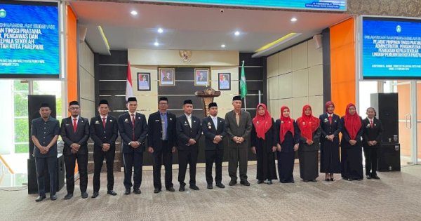 Wali Kota Tasming Lantik Pejabat Lingkup Pemkot Parepare, Berikut Daftarnya 
