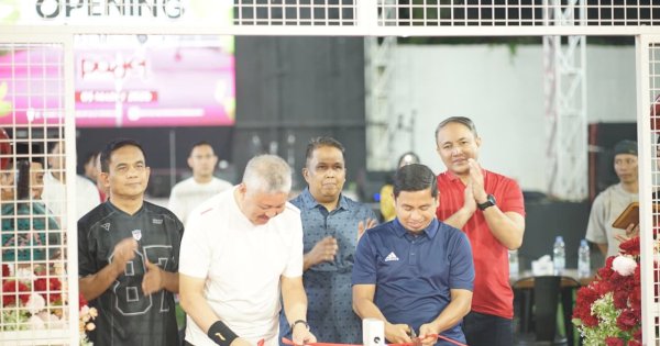 Bupati Pinrang Resmikan Lapangan Padel, Wali Kota Parepare Tasming Hamid dan Kapolres Turut Menjajal