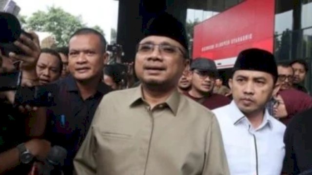 Mantan menteri Agama, Yaqut Cholil Qoumas saat diperiksa KPK terkait kuota haji. 