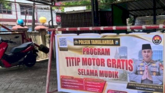 Polsek Tamalanrea Buka Layanan Titip Kendaraan Secara Gratis Bagi Warga Yang Mudik