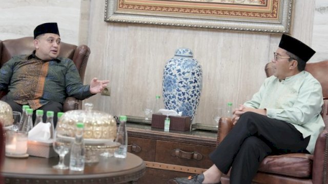 Potret Appi dan Danny di Momen Idulfitri, Bahas Pembangunan Kota Makassar