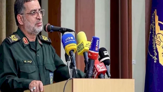 Juru bicara IRGC Iran Brigadir Jenderal Ali Mohammad Naeini menolak klaim Presiden AS Donald Trump bahwa perang hampir selesai dengan kehancuran diderita pihak Teheran. Foto/X @TehranTimes79