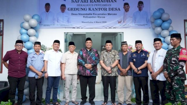 Tingkatkan Layanan di Desa, Bupati Maros Resmikan Kantor Desa Nisombalia
