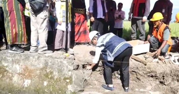 Dimulai dari Soppeng, Gubernur Sulsel Groundbreaking Program MYP Rehabilitasi Daerah Irigasi