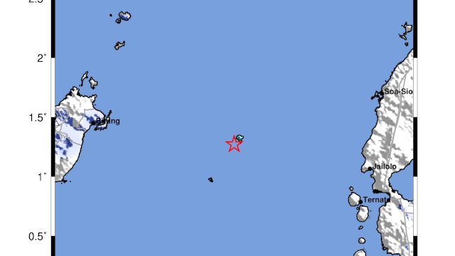 Titik gempa di Kendari. (Sumber: BMKG). 