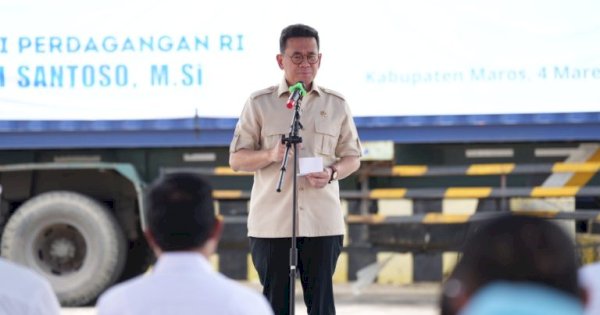 Mendag Budi Santoso Melepas Ekspor Komoditi Rumput Laut Maros Menuju Tiongkok