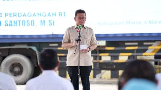 Mendag Budi Santoso Melepas Ekspor Komoditi Rumput Laut Maros Menuju Tiongkok