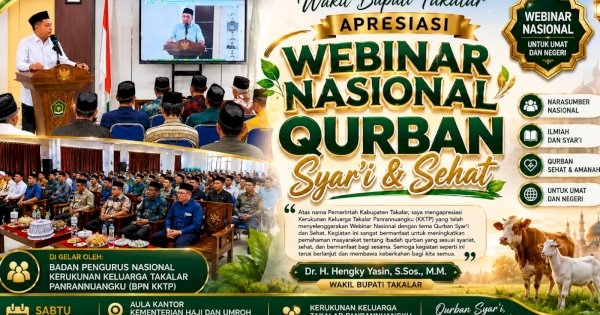 Wakil Bupati Hengky Yasin Buka Webinar Nasional Qurban di Takalar